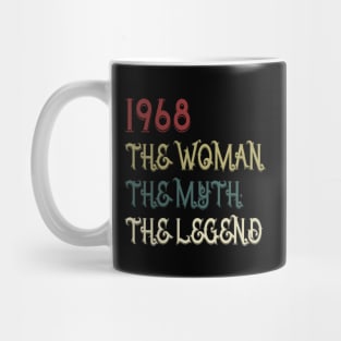 Vintage Retro 1968 Legend Gift 52nd Birthday Womens Mug